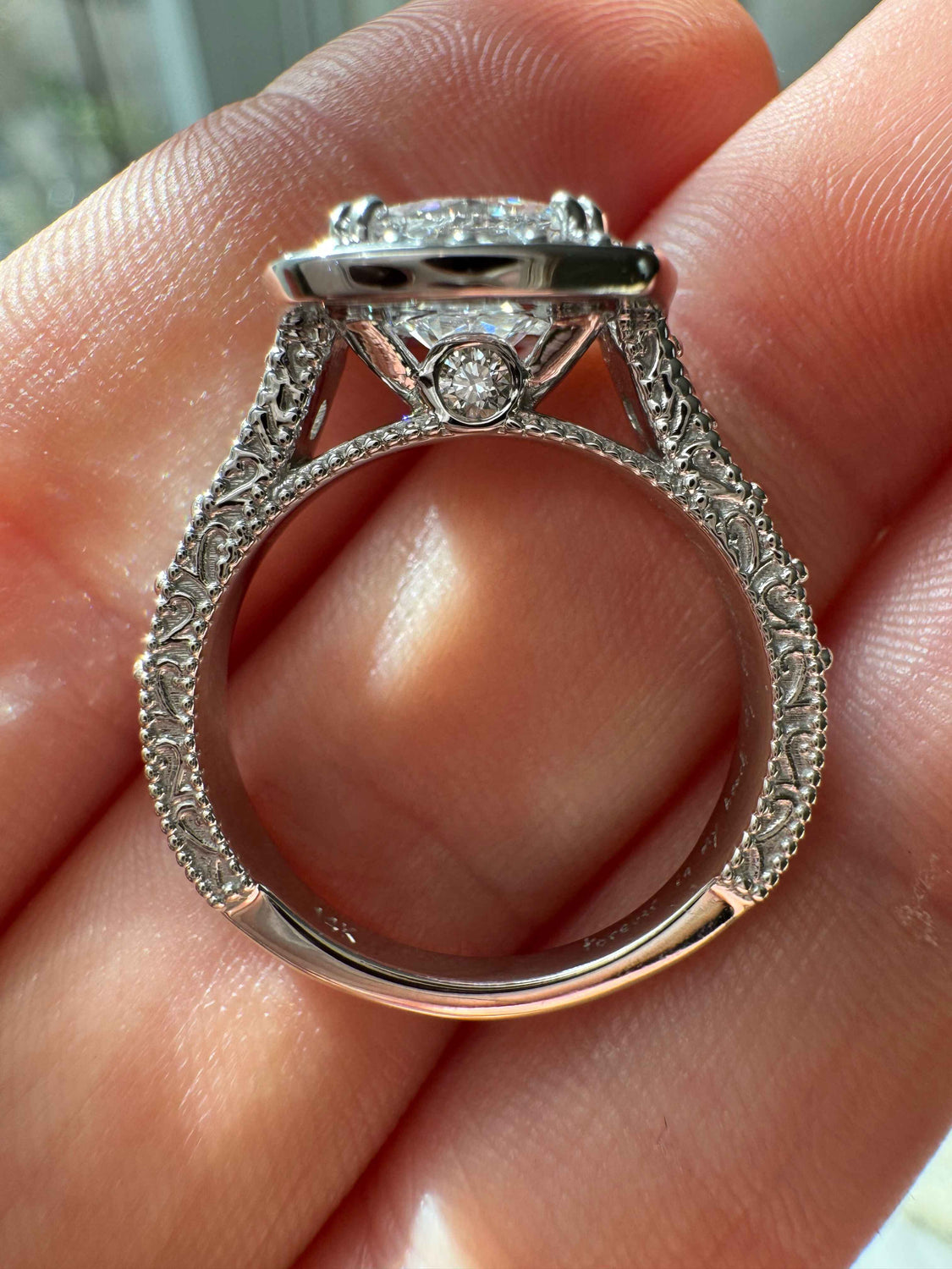 Round Diamond with Halo Custom Engagement Ring